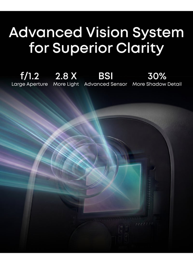 إيوفي كاميرا الأمان eufy Security eufyCam C35 (عبوتان) مع قاعدة HomeBase Mini، كاميرا أمان لاسلكية للاستخدام الداخلي والخارجي، تركيب مغناطيسي، رؤية ليلية ملونة، تخزين داخلي على الجهاز بدون اشتراك، مقاومة للماء والغبار بمعيار IP67، تقنية التعرف على الوجه، اللون الأسود. - Image 4